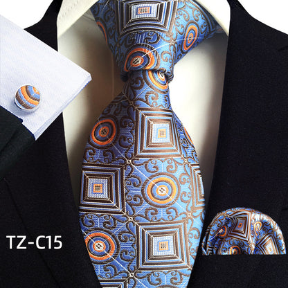 Men's Tie Pocket Towel Cuffs Three Piece Suit
