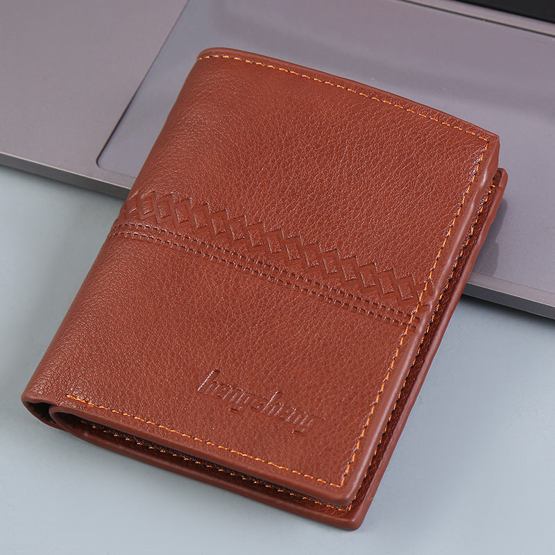 Wallet Men Short Leather Wallet