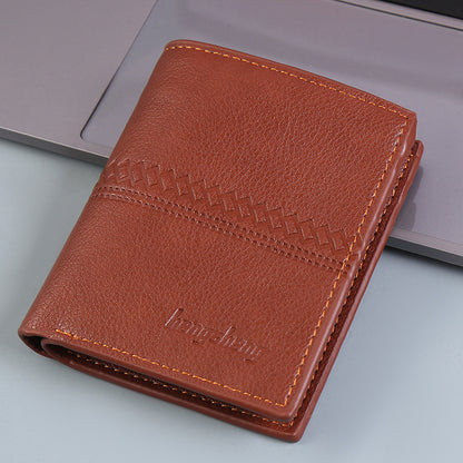 Wallet Men Short Leather Wallet