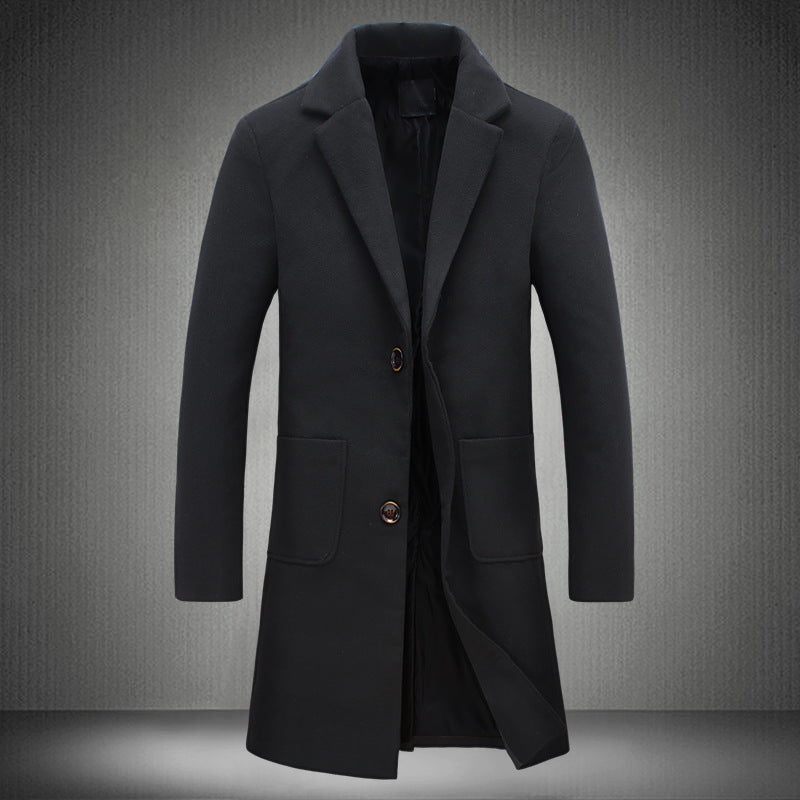 Mid-length Coat Men's Slim