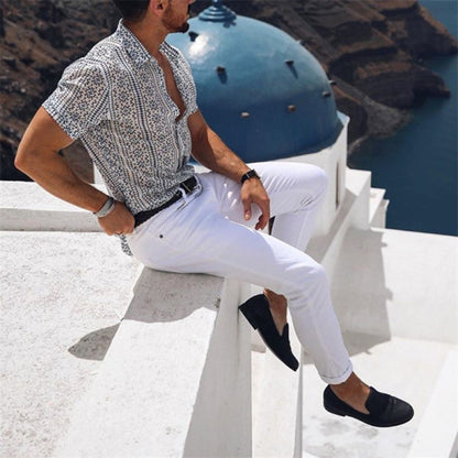Men's short sleeve printed shirt