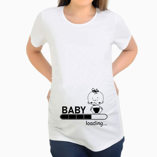 Maternity Fashion Print Short Sleeve