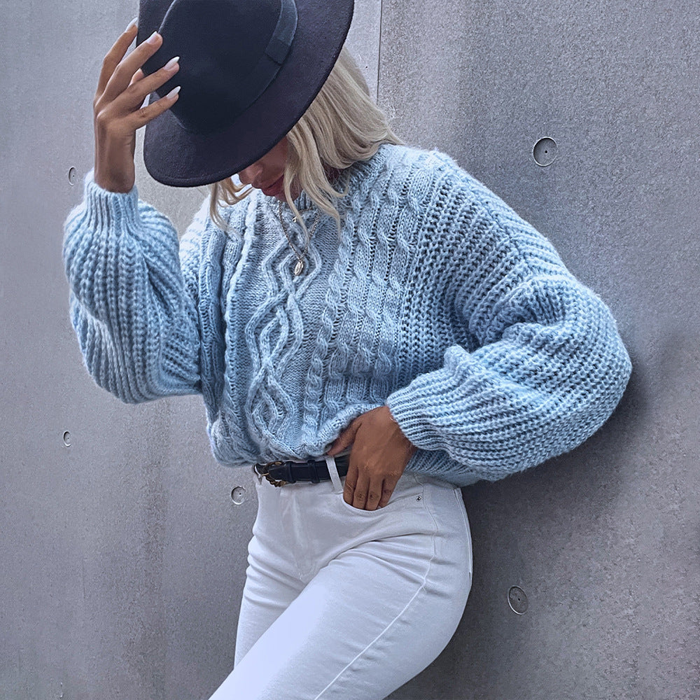 Ladies Round Neck Long Sleeve