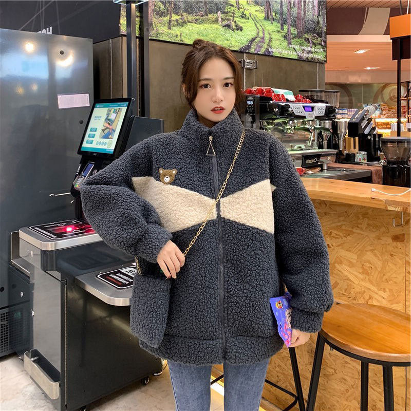 Lamb Wool Plus Velvet Jacket Female