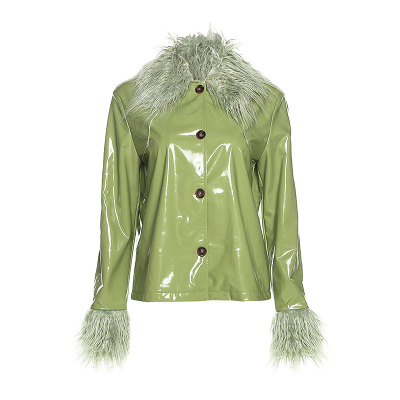 Slim Warm Leather Jacket