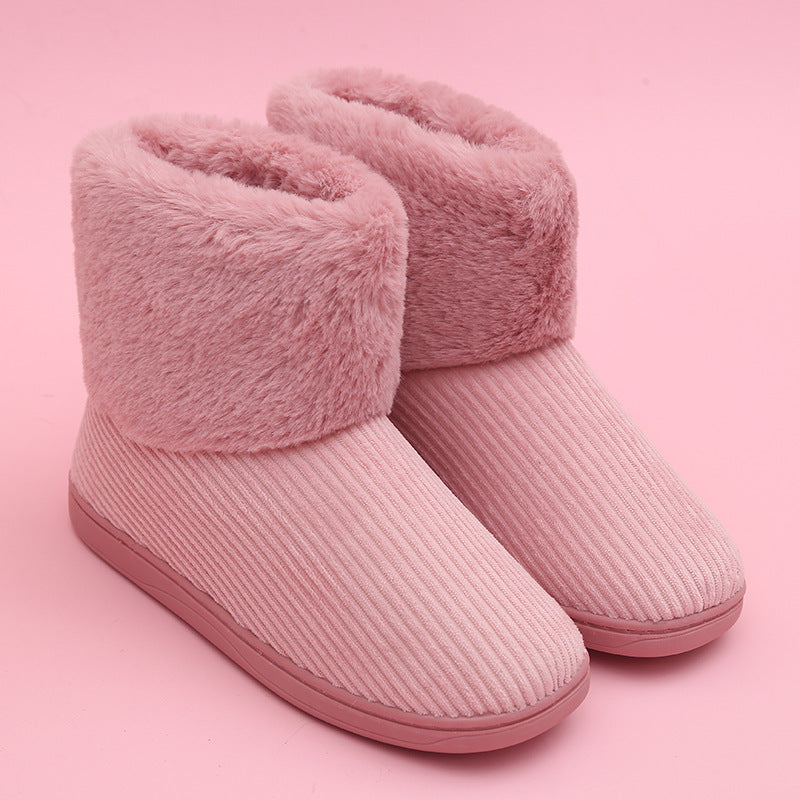 High-top plus velvet platform shoes