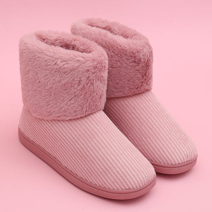 High-top plus velvet platform shoes
