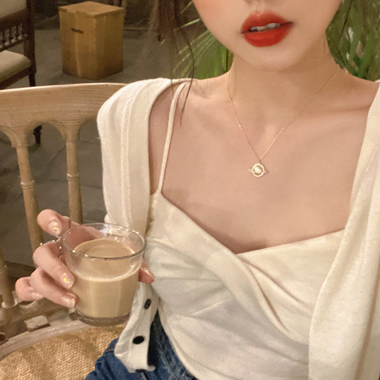 Geometric Titanium Steel Necklace For Female