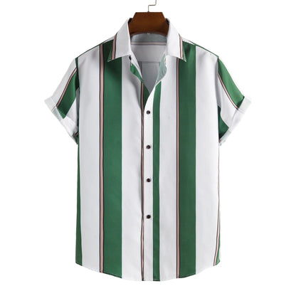 Men's Short Sleeve Casual Shirt Striped