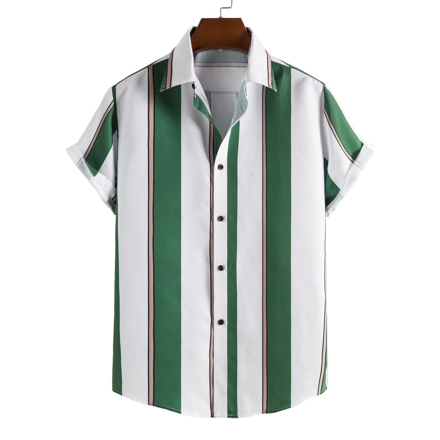 Men's Short Sleeve Casual Shirt Striped