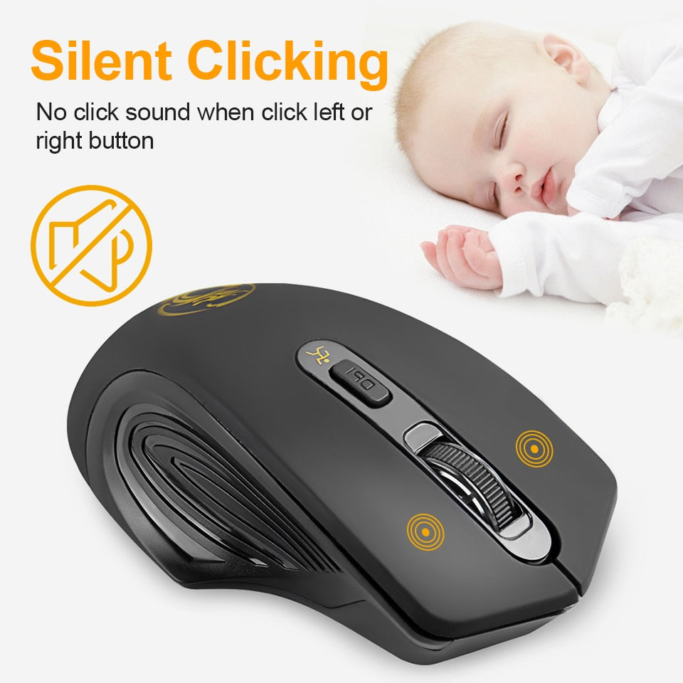 Wireless Mouse USB Computer