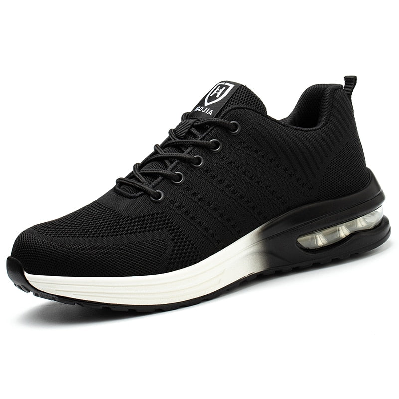 Men Work Shoes Steel Toe Shoes Puncture-Proof Work Sneakers Work Boots Safety Shoes for Men Mesh Lightweight Anti-smashing Shoes