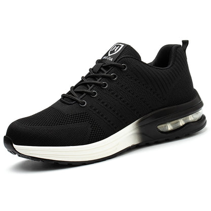 Men Work Shoes Steel Toe Shoes Puncture-Proof Work Sneakers Work Boots Safety Shoes for Men Mesh Lightweight Anti-smashing Shoes