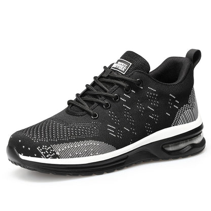 Men Work Shoes Steel Toe Shoes Puncture-Proof Work Sneakers Work Boots Safety Shoes for Men Mesh Lightweight Anti-smashing Shoes