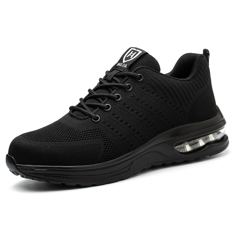 Men Work Shoes Steel Toe Shoes Puncture-Proof Work Sneakers Work Boots Safety Shoes for Men Mesh Lightweight Anti-smashing Shoes