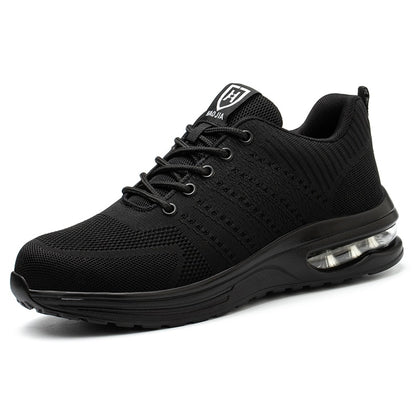 Men Work Shoes Steel Toe Shoes Puncture-Proof Work Sneakers Work Boots Safety Shoes for Men Mesh Lightweight Anti-smashing Shoes