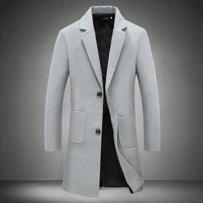 Mid-length Coat Men's Slim