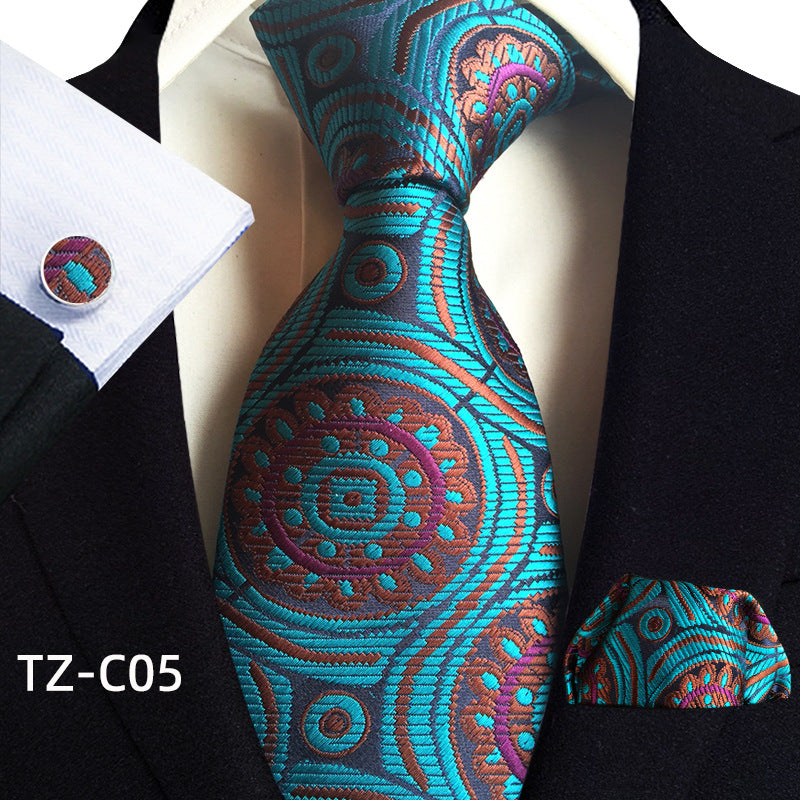 Men's Tie Pocket Towel Cuffs Three Piece Suit