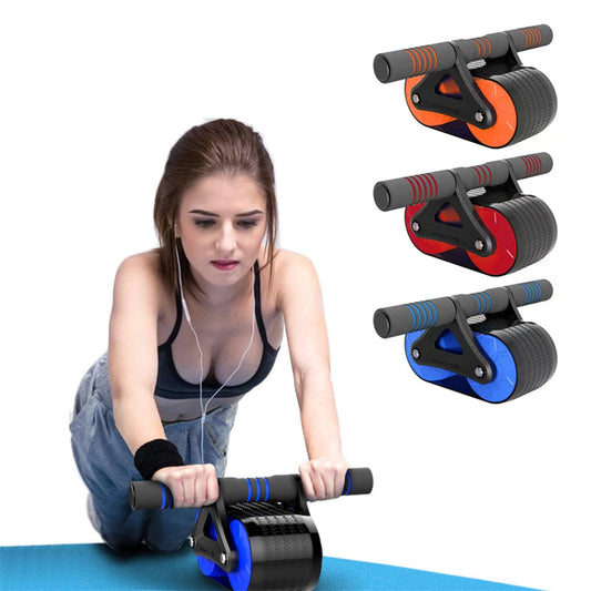 Products Double Wheel Abdominal Exerciser Women Men Automatic Rebound