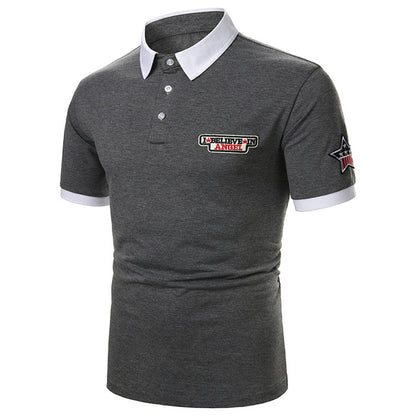 Stitching Webbing Men's Short Sleeve