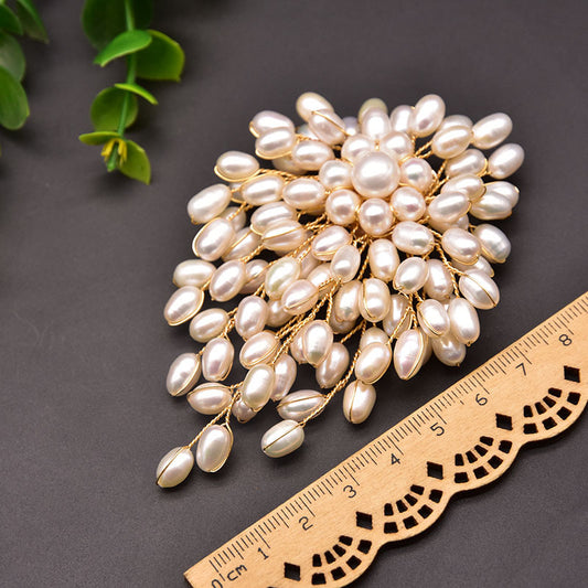 Hand-woven Pearl Brooch