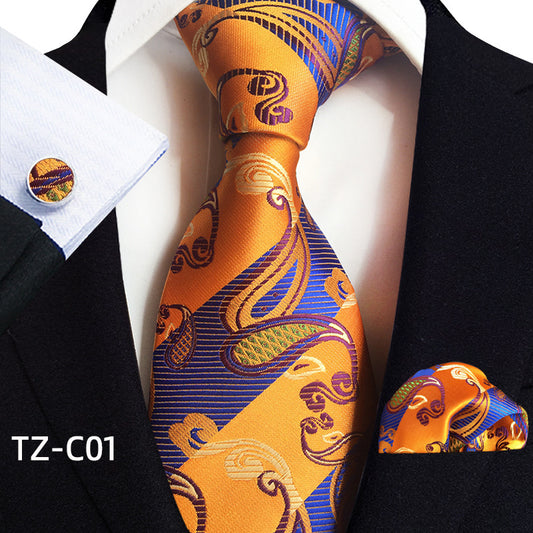 Men's Tie Pocket Towel Cuffs Three Piece Suit