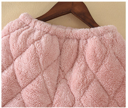 Flannel Three-layer Thick Coral Home Service