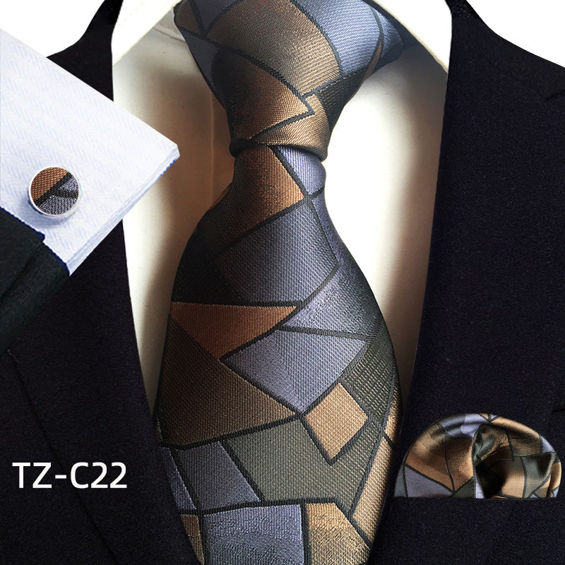 Men's Tie Pocket Towel Cuffs Three Piece Suit