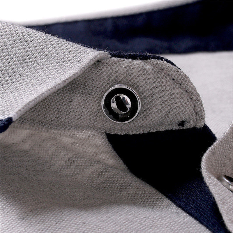 Lapel Men's Top Solid Color