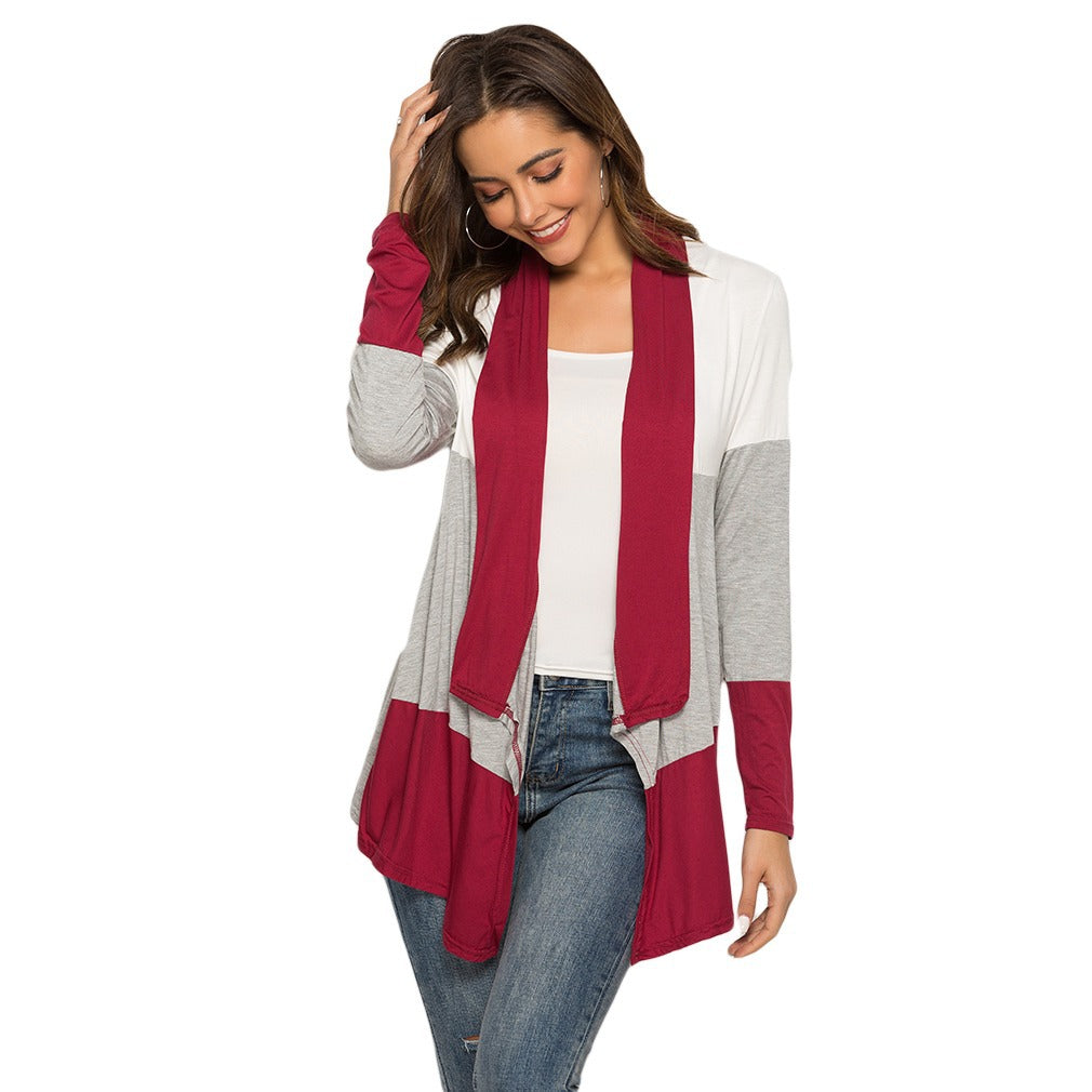 Stitching Long-sleeved Sweater