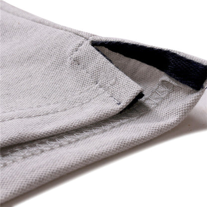 Lapel Men's Top Solid Color