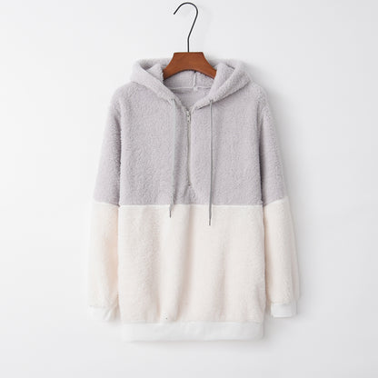 Women's Casual Round Neck Rope Hooded