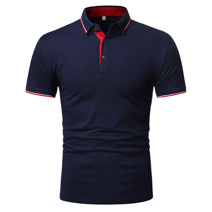 Lapel Men's Top Solid Color