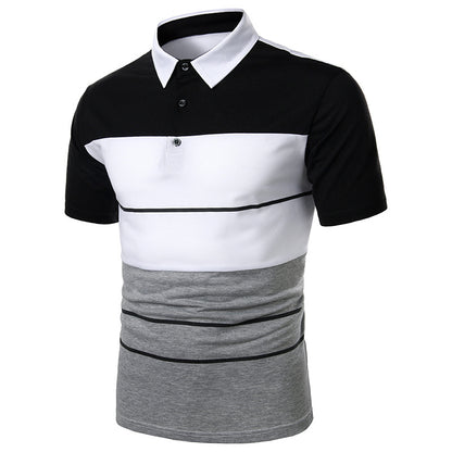 Stitching Webbing Men's Short Sleeve