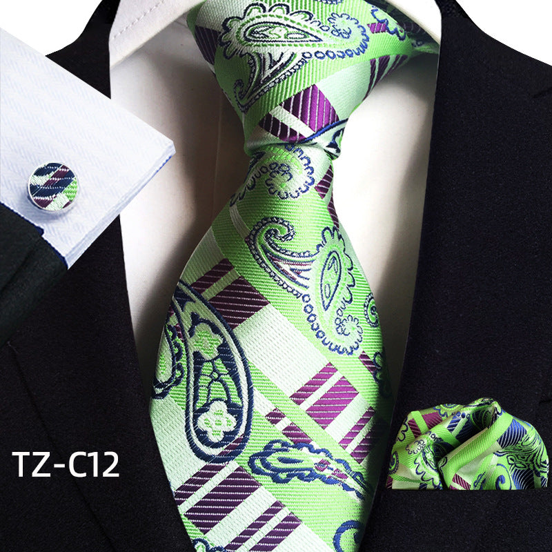 Men's Tie Pocket Towel Cuffs Three Piece Suit