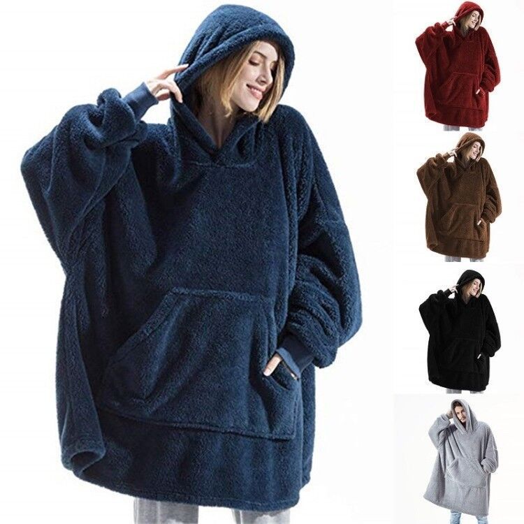 Hoodie Sweatshirt Double-Sided Fleece