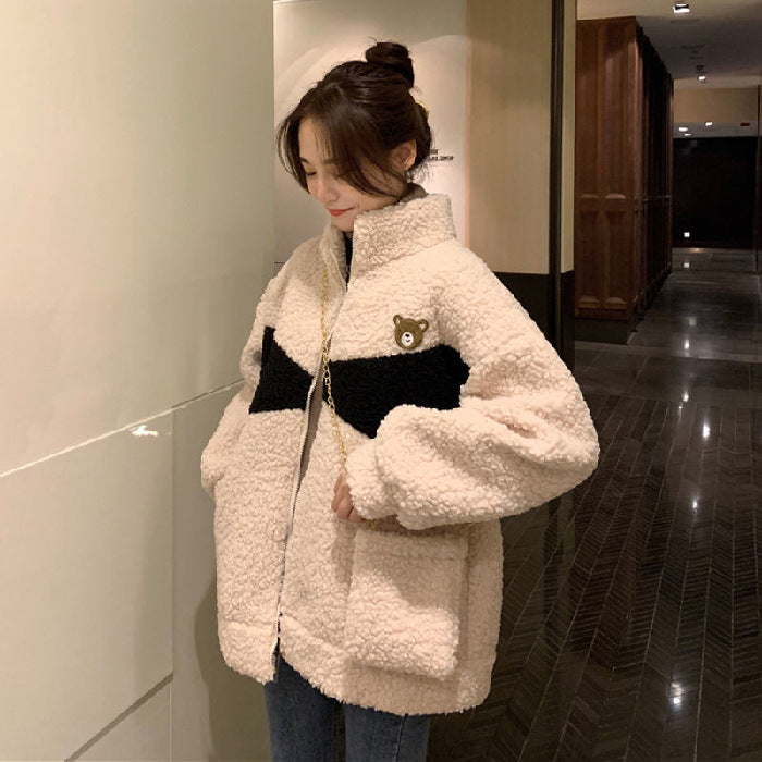 Lamb Wool Plus Velvet Jacket Female