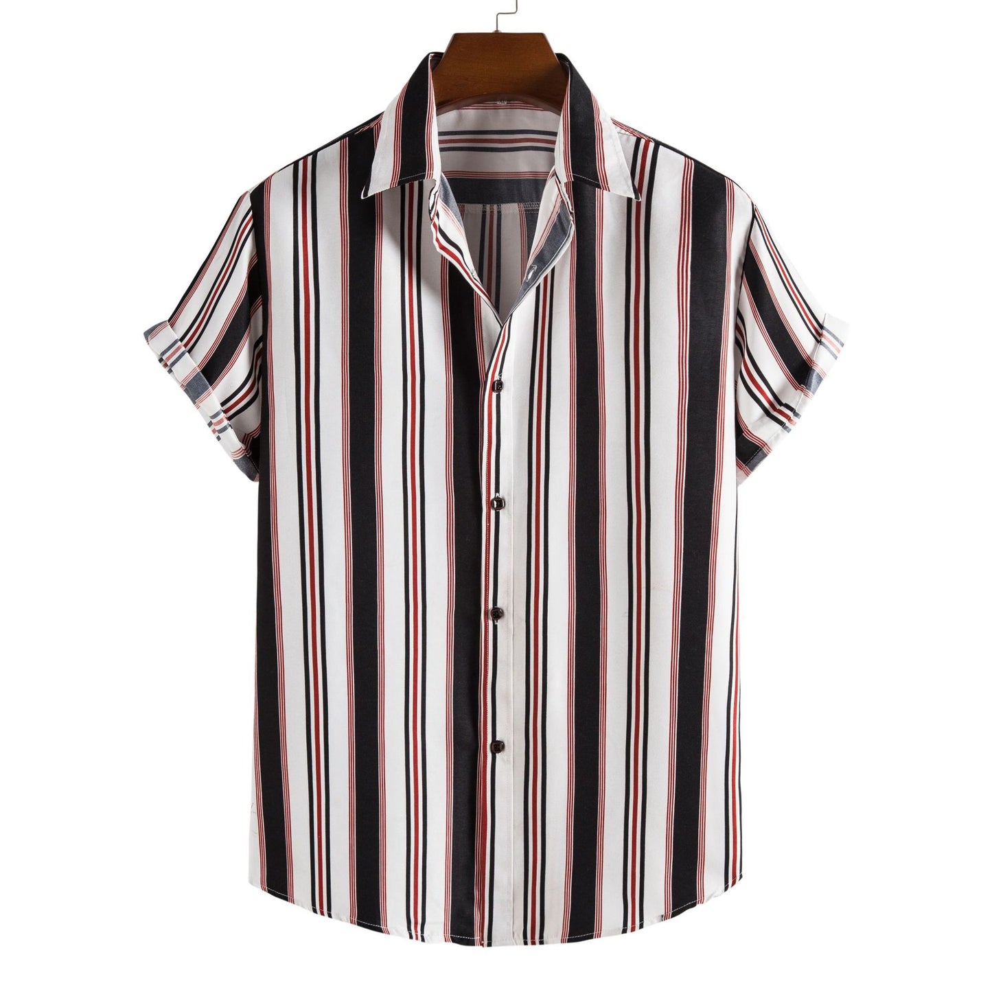 Men's Short Sleeve Casual Shirt Striped