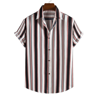 Men's Short Sleeve Casual Shirt Striped