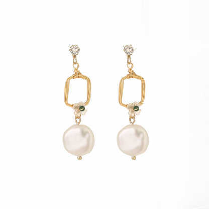 Women's Pearl Earrings Pendant Necklace