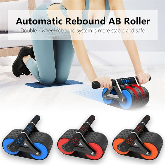 Products Double Wheel Abdominal Exerciser Women Men Automatic Rebound