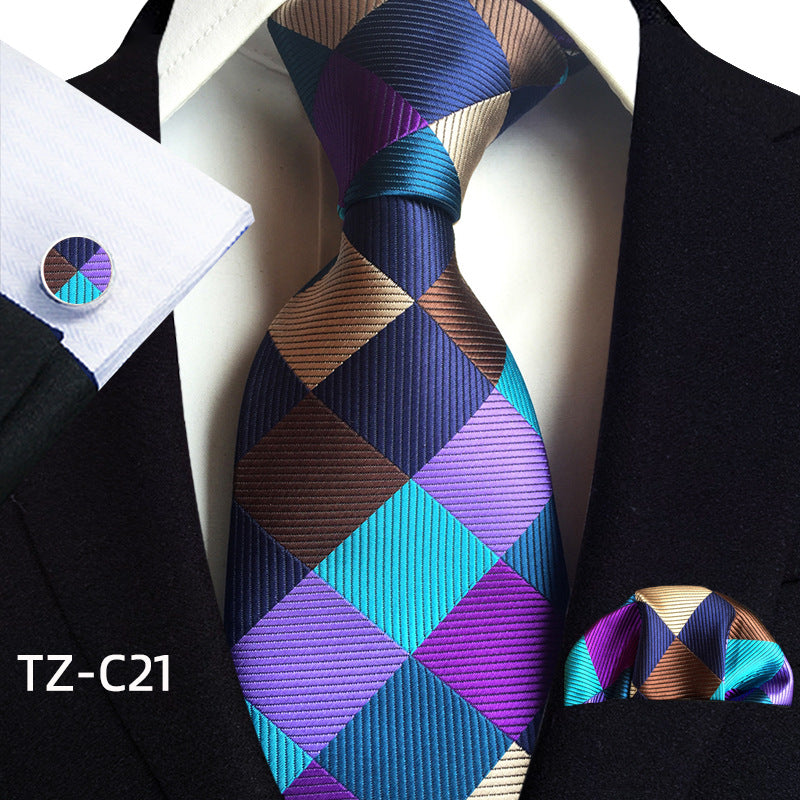 Men's Tie Pocket Towel Cuffs Three Piece Suit