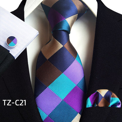 Men's Tie Pocket Towel Cuffs Three Piece Suit