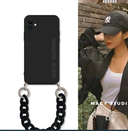 Chain Mobile Phone Case 3 In 1 Cross-body Wrist Strap