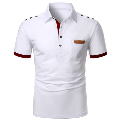 Stitching Webbing Men's Short Sleeve
