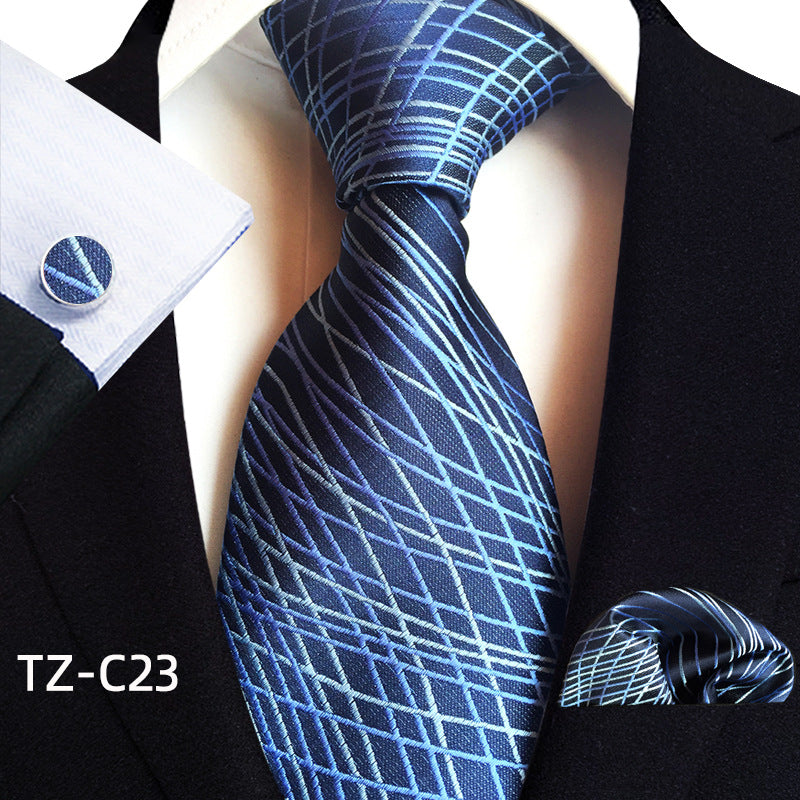 Men's Tie Pocket Towel Cuffs Three Piece Suit