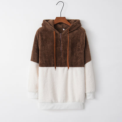 Women's Casual Round Neck Rope Hooded