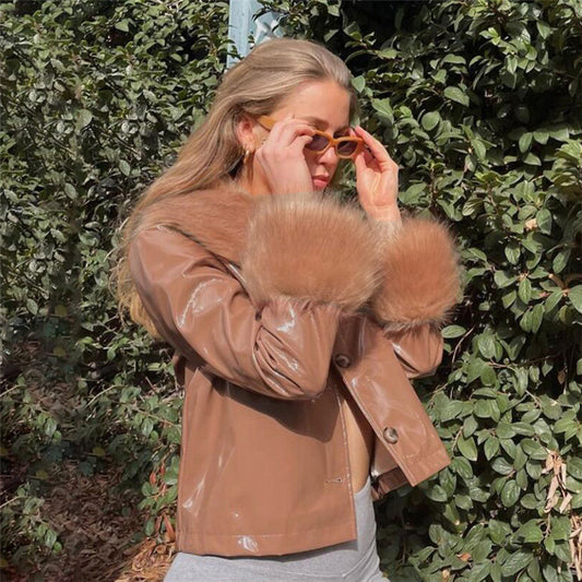 Slim Warm Leather Jacket