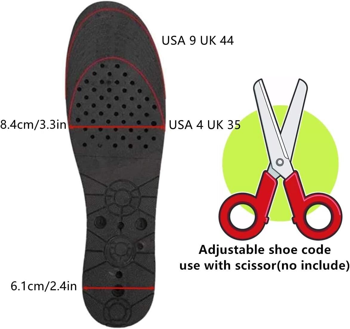 Eight Increase Insole Height Invisible Lift Adjustable Heel Lifting Inserts Shoe Pads Women Men Invisible Height Increase Insoles Heel Lift Taller Shoe Inserts Pad