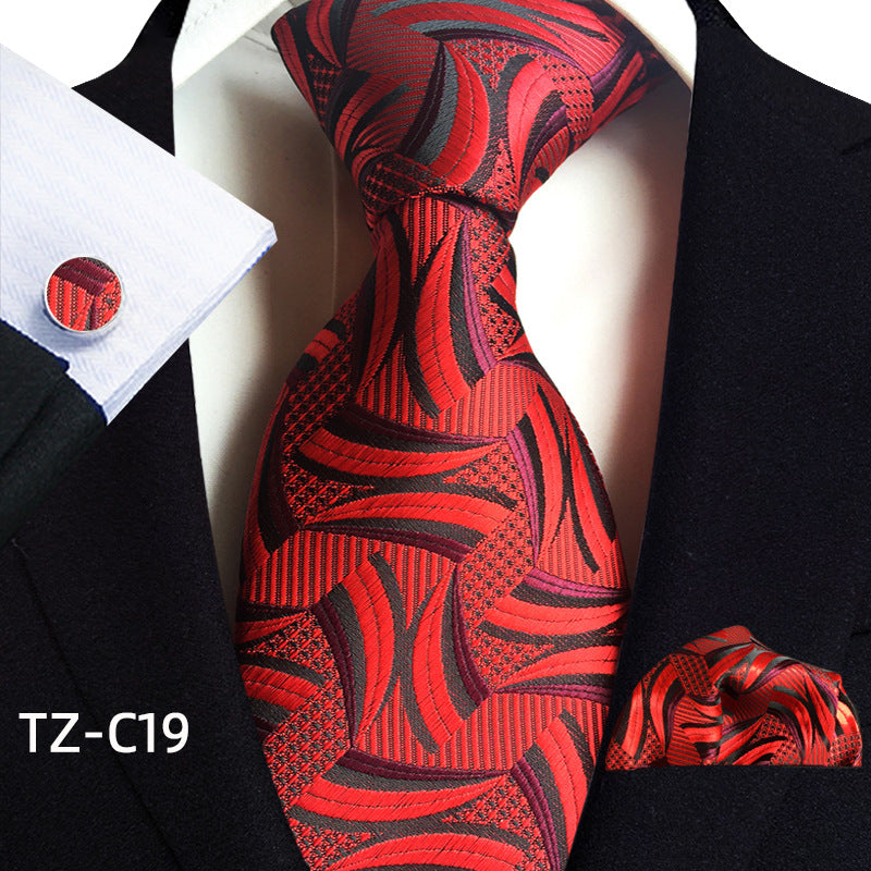 Men's Tie Pocket Towel Cuffs Three Piece Suit
